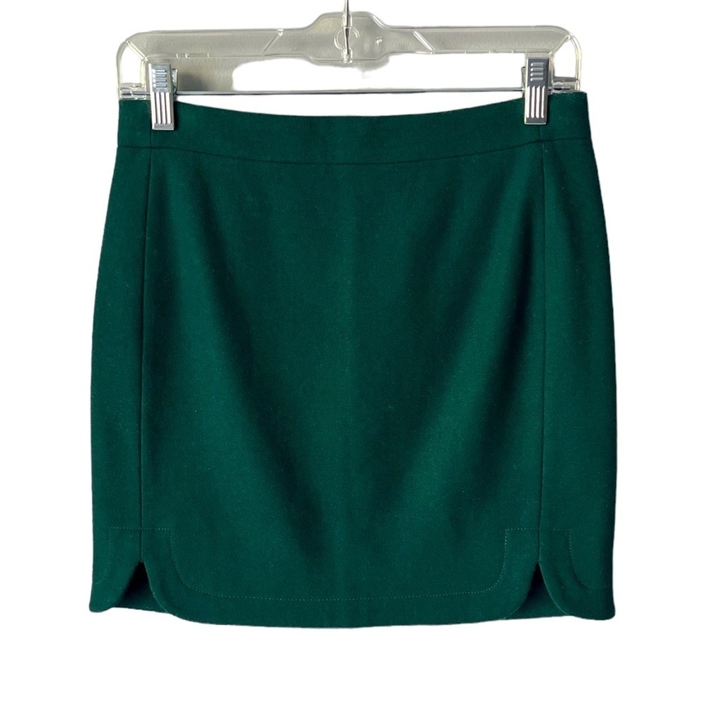 J. Crew Green Mini Skirt